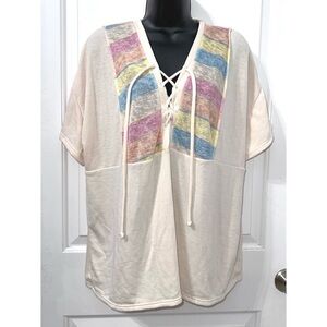 Sugar Fox multi Colored top with front tie